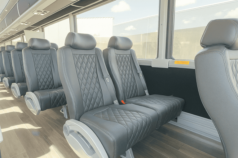 interior of Charter Bus Rental Antioch charter bus